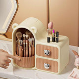 Milky white Rotating Desktop Cosmetic Organizer High-End Dustproof Wall-Mounted Storage Box with V888-ELOSUNG13239