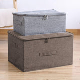 SOGA 2X Coffee Large Portable Double Zipper Storage Box Moisture Proof Clothes Basket Foldable Home SBOX026X2