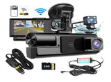 WIFI 3 Channels Dash Cam 1080P Full HD Car Dashcam with Hardwire Kit and 32GB Card V462-TA-104-01