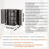 VEVOR Media Storage Cabinet, DVD Cabinet with Doors and Shelves, CD Storage Holds up to 576 CDs, V952-DVDCDCCJLDS1BWRMWV0