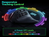 SOLAKAKA E9 Vertical MMO Gaming Mouse Tri-Mode 36000 DPI Ergonomic XFF3-MSSME9-BK