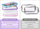Clear Shell Zipper Case Tutuviw 3 Pcs Plastic Clear Storage Zipper Case Transparent Waterproof V1189-WXFWAL-20260319-00677