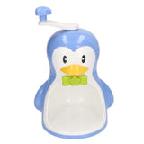 Shaved Ice Machine ABS Penguin Shape Blue Household Portable Manual Snow Cone Maker Machine with V1294-YM0718-3113220134111