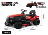BAUMR-AG 38" Ride On Mower Lawn Tractor, Side Discharge or Mulch, Electric Start, 14hp 452cc, V219-MOWRIDBMP38SA