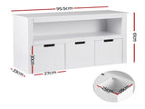 Keezi Kids Bookshelf 3 Drawers Storage Children Bookcase Toy Organiser Display FURNI-B-BOOK-STORAGE-WH