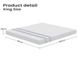 20cm King Reversible Gel Memory Foam Mattress BedStory Medium Soft & Firm XFGH-MA-G-MF-20-K-WH