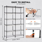 Plant Stand with Grow Light 6 Tiers 200W 59.1" Indoor Plant Grow Shelf V952-GNZWJ180CM12G2SEPV3
