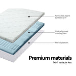 Giselle Bedding Memory Foam Mattress Topper Cool Gel 5cm Queen MATTRESS-TOP-C-GEL-5-Q