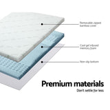 Giselle Bedding Memory Foam Mattress Topper 7-Zone 8cm Double MATTRESS-TOP-7Z-8-BL-D