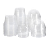 Clear Plastic Dessert Containers with Lids for Pudding, 200 Pieces Disposable Cups for Party and V1366-AZ2-W-25407