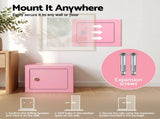 UL-Tech 6.5L Small Safe Box with Key Lock for Cash Mini Home Security Safe Pink SAF-6L-MTL-PK