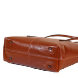 Women's Leather Tote Bag Cowhide Shoulder Bag or Handbag - Orange V1263-JX-3481