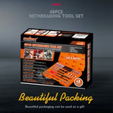 48-Pieces SAE and Metric Thread Restorer Kit Fractional Metric Thread Restorer V465-95339