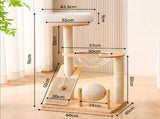 Rubber Wood & Acrylic Cat Tree V1408-W2