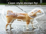 3 Piece Rainy Day Pet Care Set - 6XL Size Waterproof Dog Hooded EVA Transparent Raincoat with V888-ELOSUNG52606