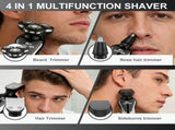 Men'S Electric Shaver 4-In-1 Shaver Multifunctional Shaver USB Charging Shaver - Black - Size 1168 V1102-111-68012-BLK-1168