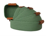 5-piece cotton rope storage basket set, cotton woven with leather handles, multiple sizes for V1232-BZSNTZ001