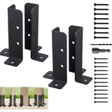 8 Pcs Supports of Poteau Reglables Noirs Pont, Convient for Pavillon Hand Courante and Balustrade V1237-MS-626-409