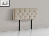 Linen Fabric Single Bed Deluxe Headboard Bedhead - Beige V63-821453