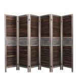 Levede Room Divider 6 Panel Folding Brown UM3006-170X240-BR