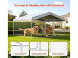 Outdoor Dog Kennel, 2 x 2 x 1.6 m Large Dog Kennel with Secure Lock, Outside Dogs Enclosures with V952-DXHWQSYS6565NAQH5002V0