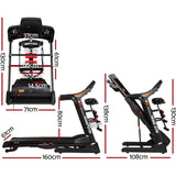 Everfit Treadmill Electric Home Gym Fitness Exercise Machine w/ Massager 480mm TMILL-CHI-480-MSG