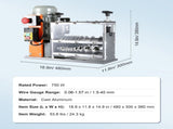 Automatic Stripping Machine, 0.06''-1.57'' Electric Motorized Cable Stripper, 750 W, 98 ft/min V952-B750W101538MMFDI9V3