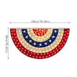 LED Lighted Patriotic Bunting Flag 70.86 Inch, Illuminated USA Star and Stripe Fan Flag for V1370-AZ4-21150