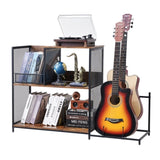VEVOR 3-Tier Record Player Stand with Guitar Holder, Turntable Stand with Storage Holds Up to 300 V952-DCJJTMSC300Z9HOHUV0