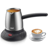 Electric Stainless Steel Coffee Kettle with Detachable Heating Base, 600W Fast Heating, Ideal for V1341-ZY-4H2NRWH7-SILVER
