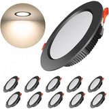10 Pack Recessed LED Spotlight, 7W 3000K Warm White, IP44, AC 220 to 240V, Cutout 7 to 8.5 cm V1188-MS-520-051
