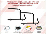Pair Kayak Storage Rack Hanger Supporter Carrier Surfboard Holder Wall Bracket V63-837311