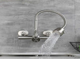 Wall Mounted Faucet, Food Grade 304 Stainless Steel Material, 360&deg Rotatable Wall Mounted V1188-XY-Y829-432