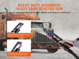 10 Gallon Heavy-Duty Sand Blaster, 60-110 PSI High Pressure Sandblaster, Portable Abrasive Blasting V952-PSG10JL6125PCA4TFV0