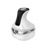 White Rechargeable Electric Scalp Massager with Adjustable Speeds and LED Therapy V888-ELOSUNG15465