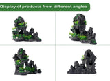 Large Fish Tank Decorations - Mountain View Aquarium Ornament with Tree House Cave Bridge,Shuangfeng V1366-AZ2-W-04755