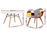 1 Artiss Dining Table and 4 Chairs Set DSW White DSET-DSW100-66FBX4