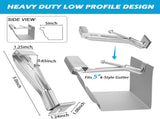 25 Pack Gutter Hangers, 5 Inch Gutter Guard with Speed Screw and Clip, Hidden Rain Gutter Bracket V1259-DP01-A-2958