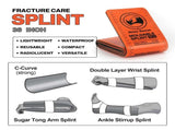 emergency splint kit, moldable splints, first aid splint, immobilization support, outdoor first aid, V1102-108-22643-RED-SET
