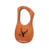 7 String Lyre Harp Wood String Instrument with Carry Bag Style B V1370-AZ4-08071