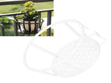 Iron Hanging Baskets Flower Pot Holder Hanger for Outdoor Balcony Garden Patio DecorWhite V1294-YM0901-3111200275512