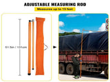 Load Height Measuring Stick, 15' Sturdy Fiberglass Truck Height Stick with Adjustable Pole, V952-GDSSCLGBD15FTKQS0V0