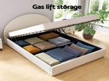 Artiss Queen Bed Frame Bedside Table Set Gas Lift Storage Base with Boucle Fabric Upholstered BFRAME-SET-ELLA-BS-03