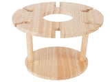 Wooden Wine Rack Glass Cup Holder Organizer Tabletop Display for 6 Glass and 1 Wine Bottle V1294-YM0718-3118200238111
