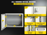 NEMA Steel Enclosure, 16 x 16 x 8'' NEMA 4X Steel Electrical Box, IP66 Waterproof & Dustproof, V952-DQXJSTCFS40X40X20V0