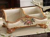 Natural Resin European Storage Box, Hand-Painted with Blooming Flowers A Practical Storage V1232-SNH-SZ-001
