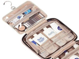 Pink Large Capacity Hanging Toiletry Bag for Women - Checked Pattern Waterproof V888-ELOSUNG39464
