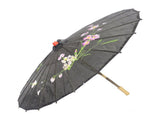6x PARASOL UMBRELLA Chinese Japanese Bamboo Flower Pattern 80cm Large BULK - Assorted Colour Pack V563-6XBR-PARUMB-ACOLOUR