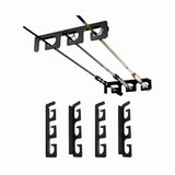 6-Rod Wall Mount Fishing Rod Holder Horizontal Black Fishing Rod Storage Rack V1308-DSZKI-659