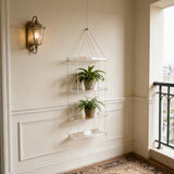 Transparent Acrylic Hanging Plant Shelf 4 Tiered for Indoor Window Use V1192-AZ-W-29763